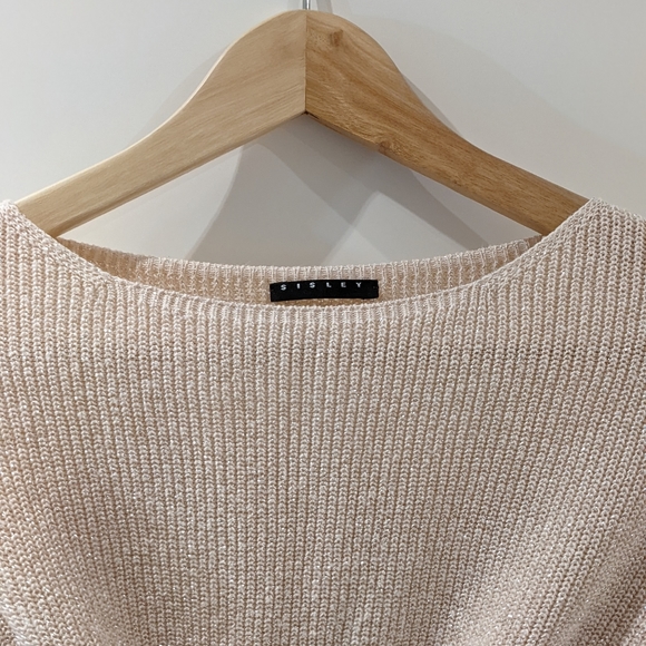 Girls Sisley sparkly soft pink tie sweater - Picture 4 of 5